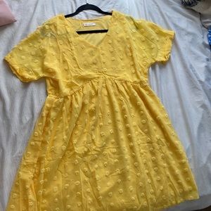 yellow flowly sun dress